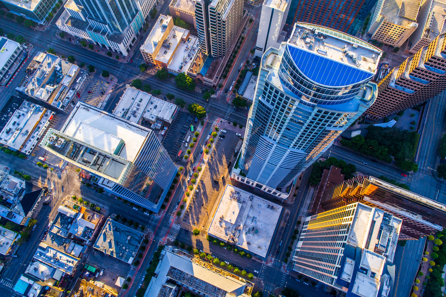 Row 11_iStock Looking down on one of the Tallest Residential Skyscrapers in Texas. Aerial View, City, Skyscraper, Austin - Texas, Drone Point of View